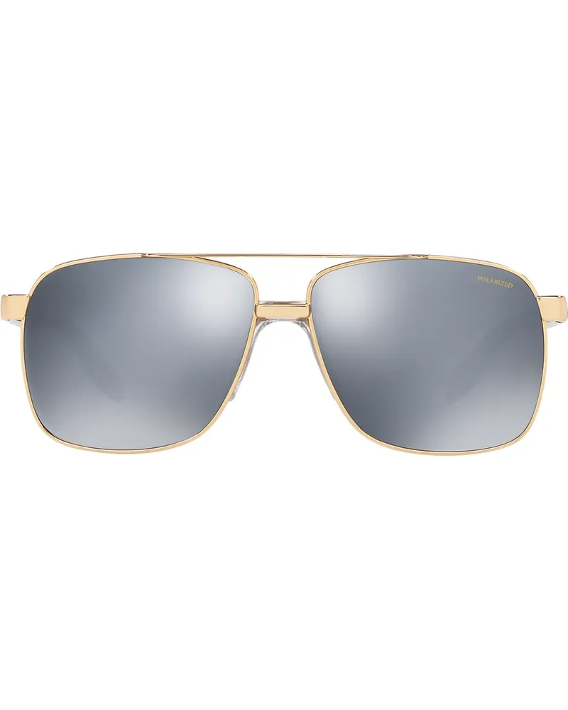 Versace Eckige Sonnenbrille - Gold Gold