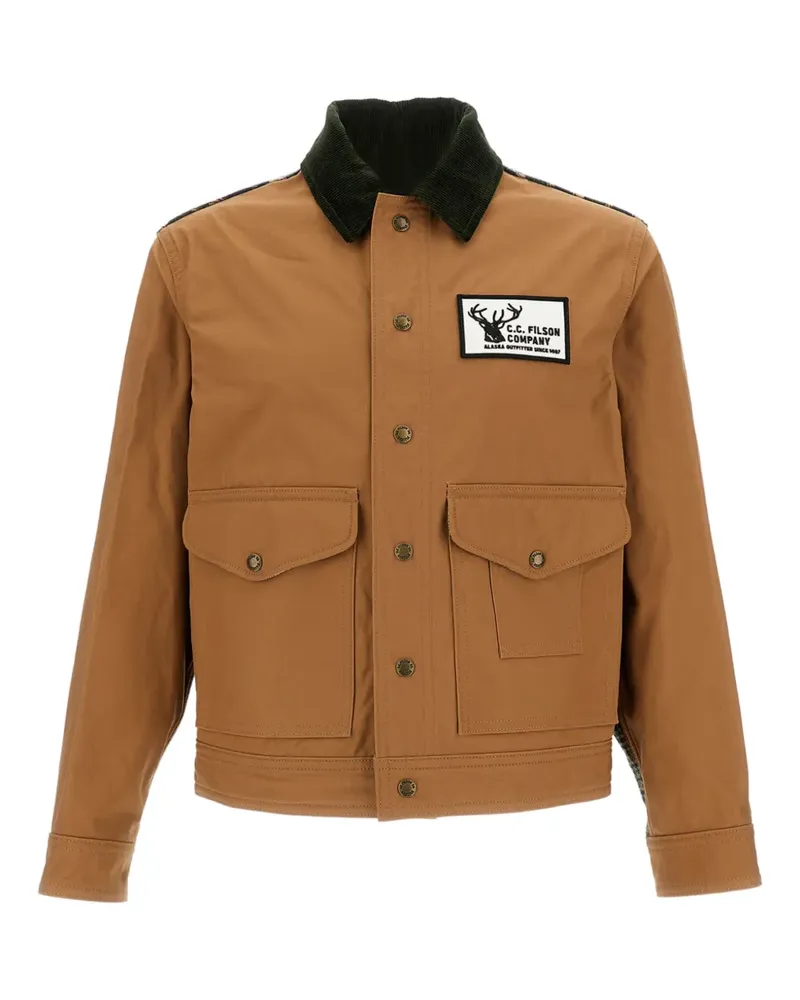 Junya Watanabe Jacke mit Samtkragen-Patch - Braun Braun
