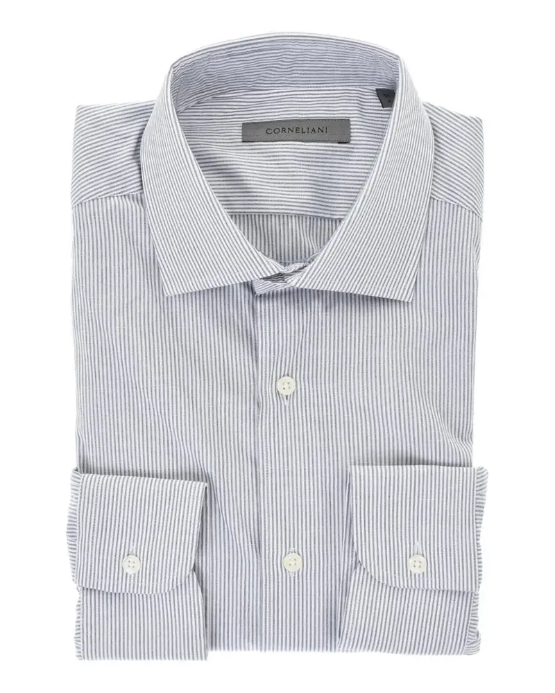 Corneliani striped cotton shirt - Weiß Weiß