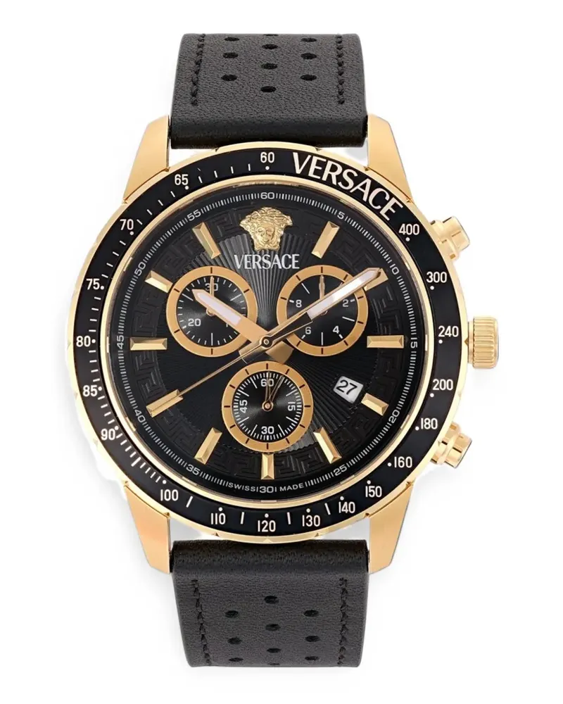 Versace Greca chrono 44mm watch - Schwarz Schwarz