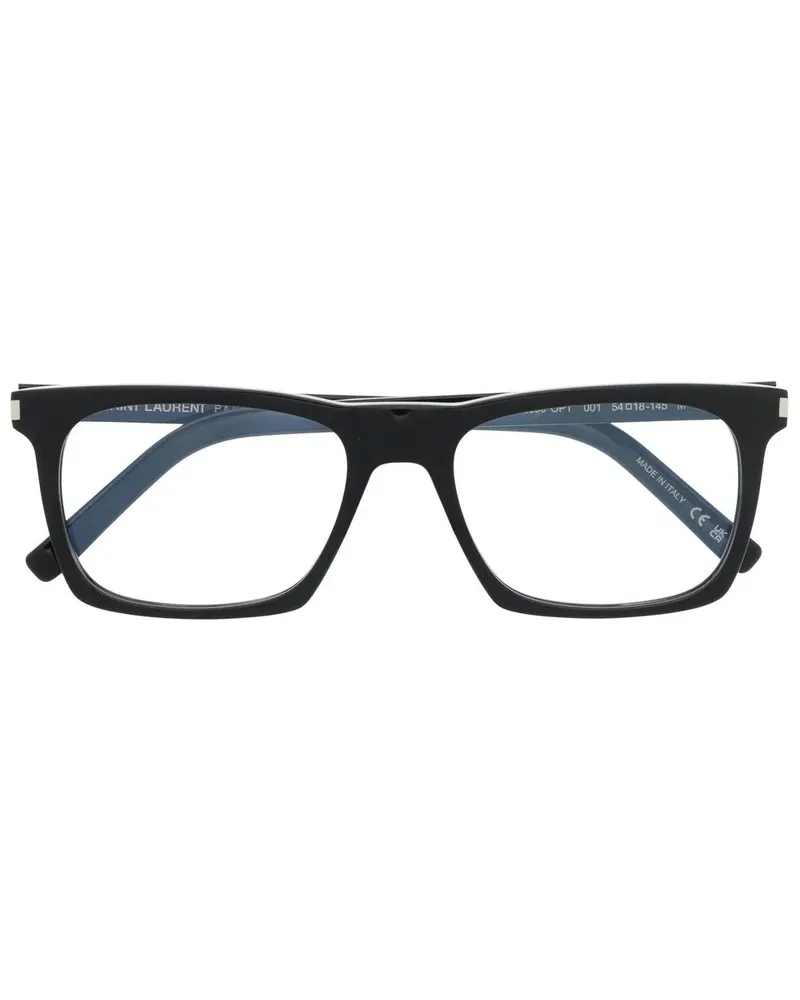 Saint Laurent Brille mit eckigem Gestell - Schwarz Schwarz