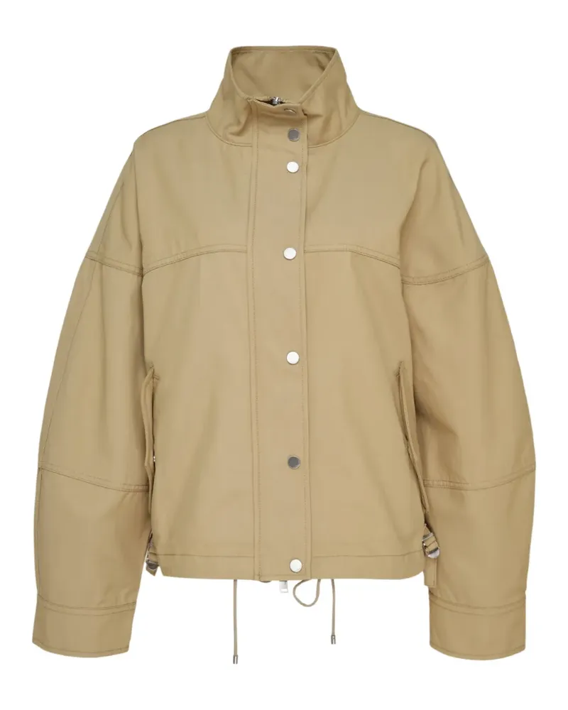3.1 phillip lim panelled high-neck jacket - Nude Nude