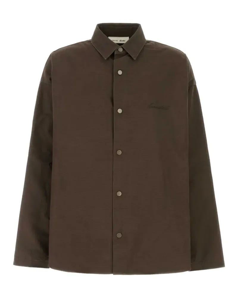 Fear of God logo-embroidered overshirt - Braun Braun