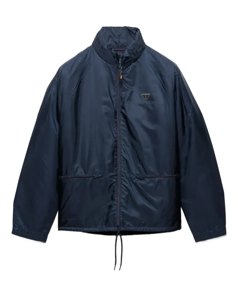 Prada removable hood raglan sleeves jacket - Blau Blau