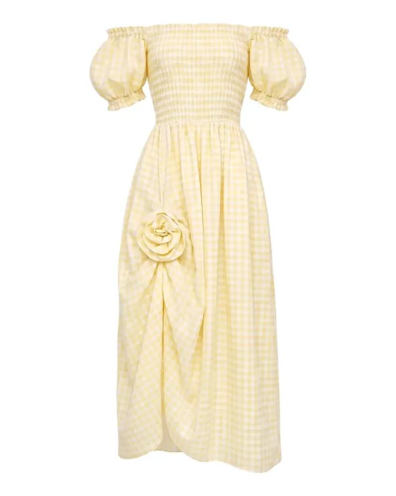 SLEEPER Belle Maxikleid mit Vichy-Karo - Gelb Gelb