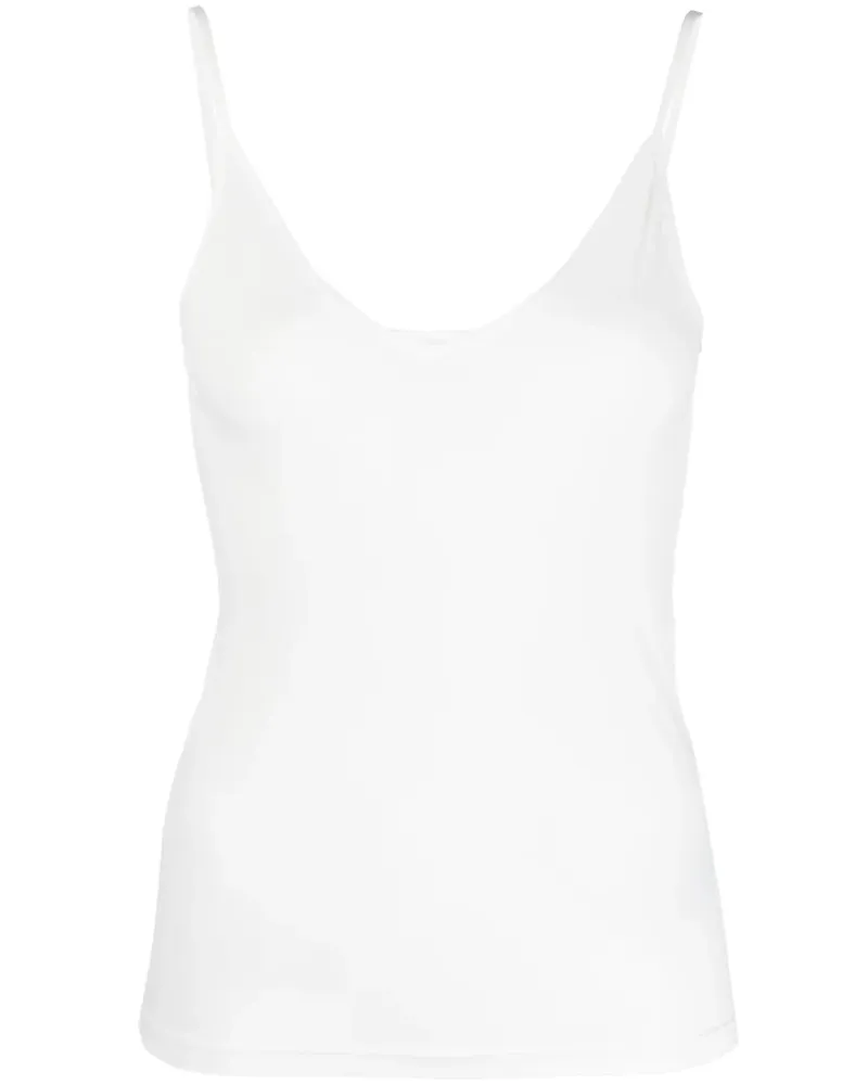 Jil Sander Tanktop mit U-Ausschnitt - Weiß Weiß