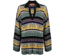 Sweatshirt mit Streifen - Grün