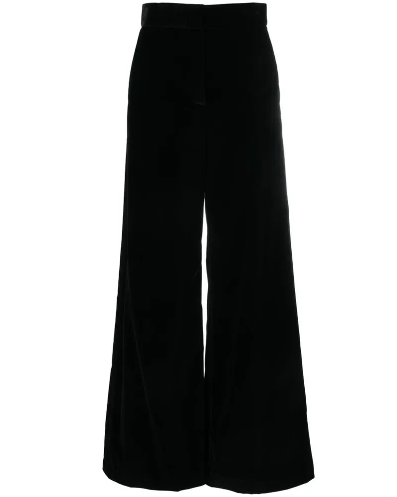 MSGM Ausgestellte High-Waist-Hose - Schwarz Schwarz