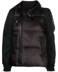 Sacai Gesteppte Jacke Schwarz