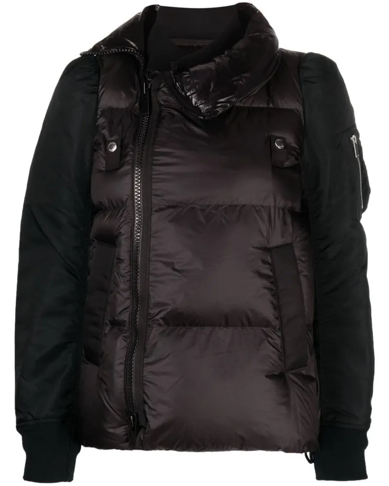 Sacai Gesteppte Jacke - Schwarz Schwarz