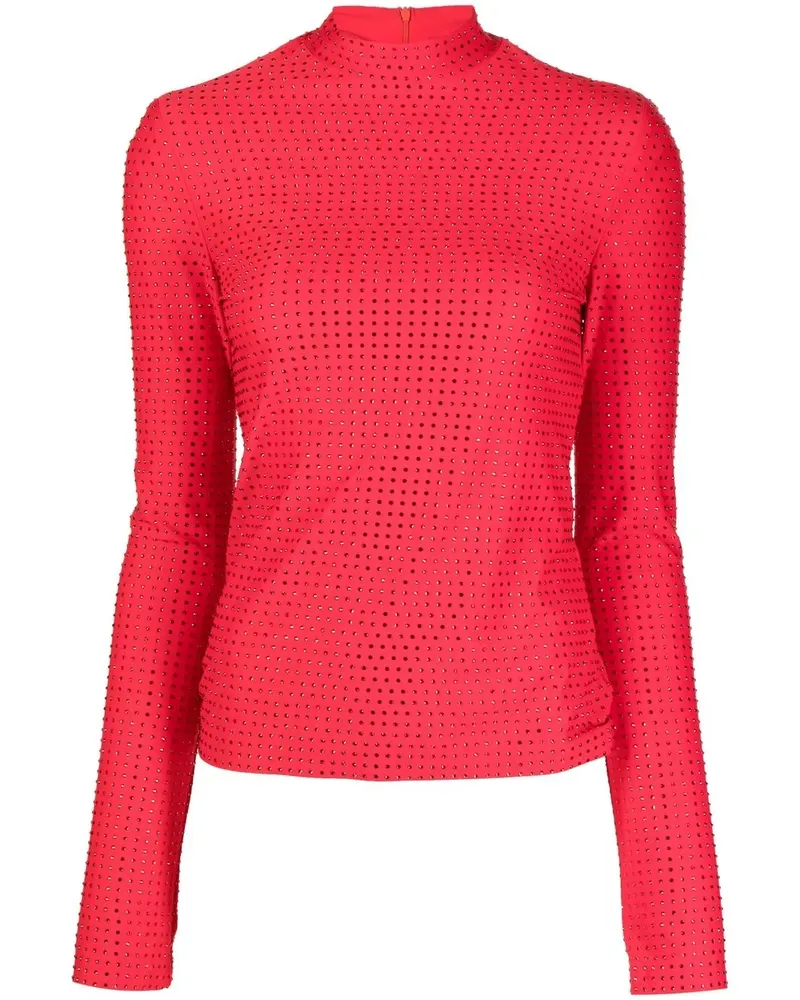 Ferragamo Strassverziertes Hemd - Rot Rot