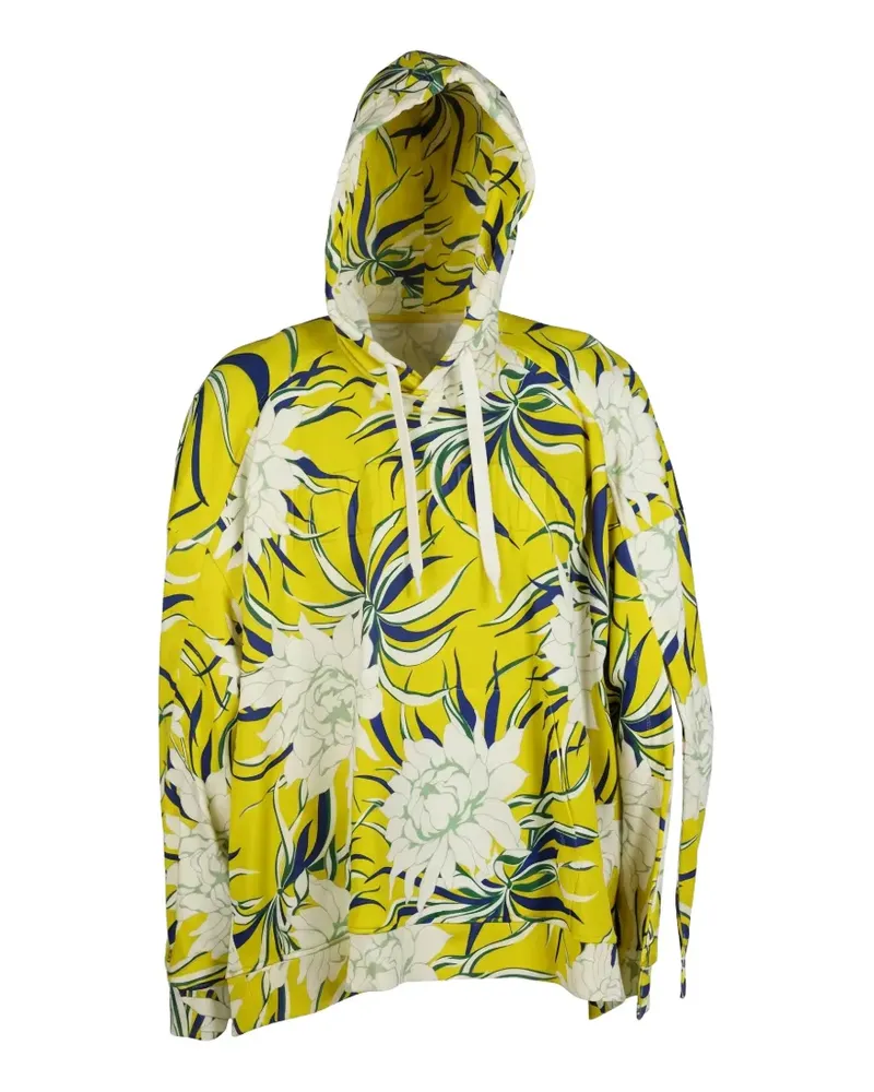 Valentino Garavani floral-print hoodie - Gelb Gelb