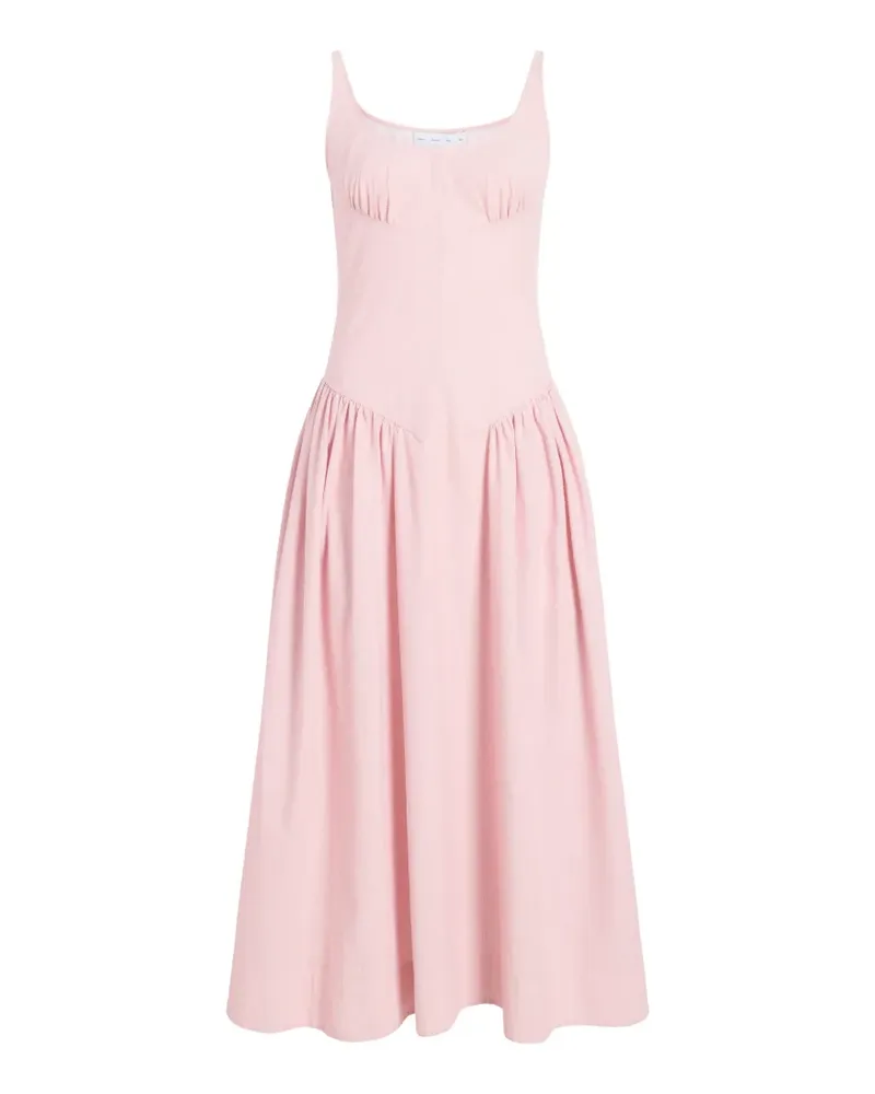 Proenza Schouler Solira seersucker midi dress - Rosa Rosa