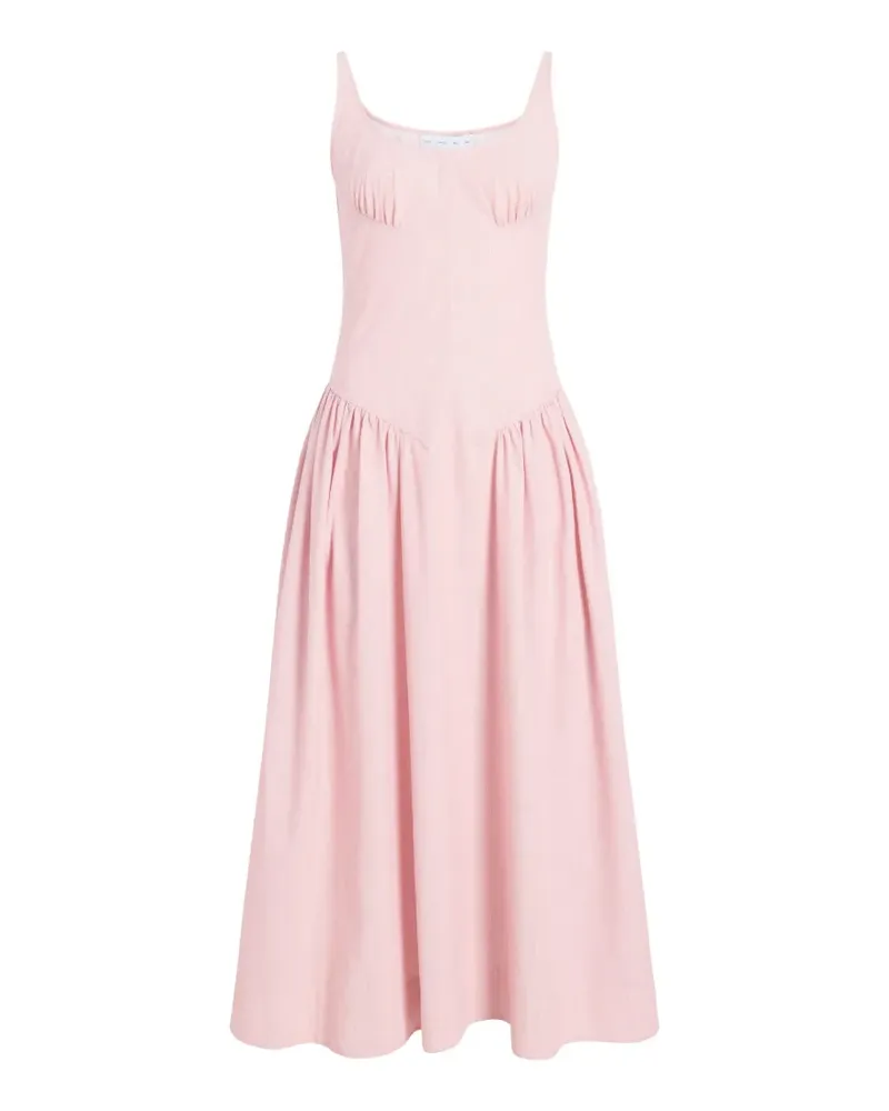 Proenza Schouler Solira Seersucker-Midikleid - Rosa Rosa