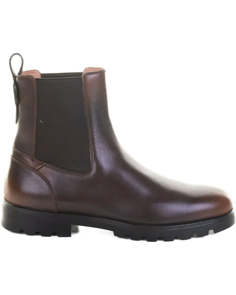 Santoni Stiefel aus Leder - Braun Braun