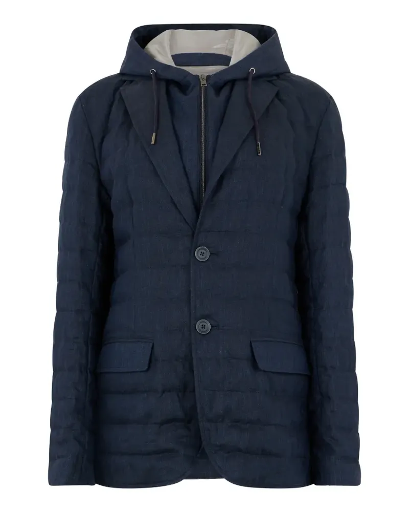 Herno hooded padded blazer - Blau Blau