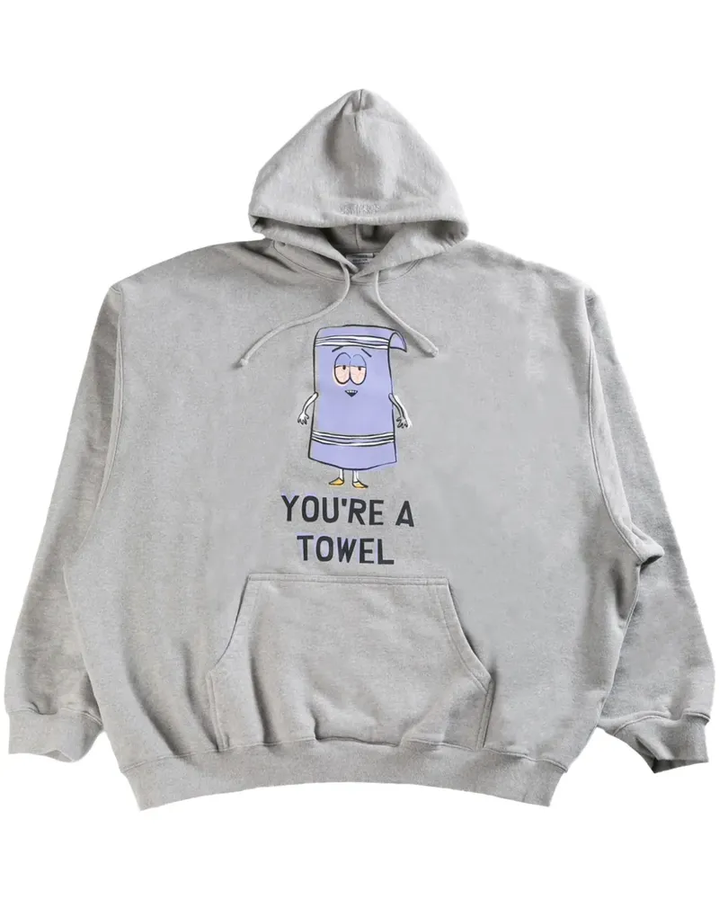 VETEMENTS graphic-print hoodie - Grau Grau