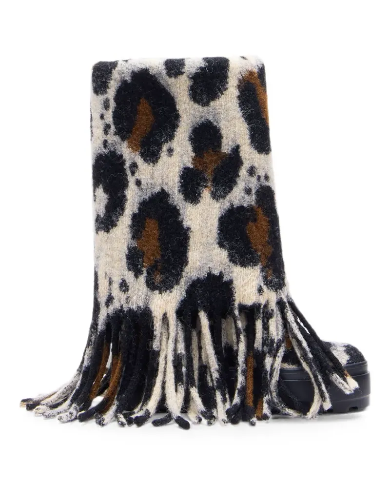 Casadei Stiefel mit Leopardenprint - Nude Nude