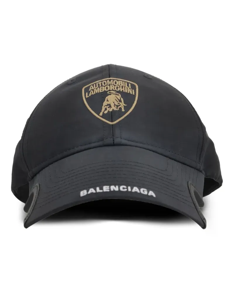 Balenciaga Automobili Baseballkappe mit Lamborghini-Schild - Schwarz Schwarz