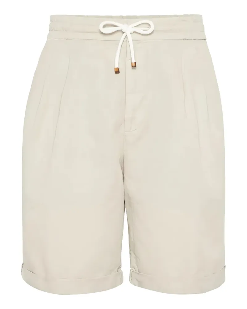 Brunello Cucinelli pleated drawstring shorts - Nude Nude