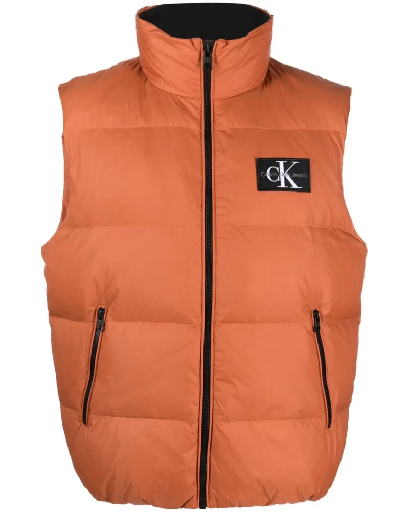 Calvin Klein Gesteppte Daunenweste - Orange Orange