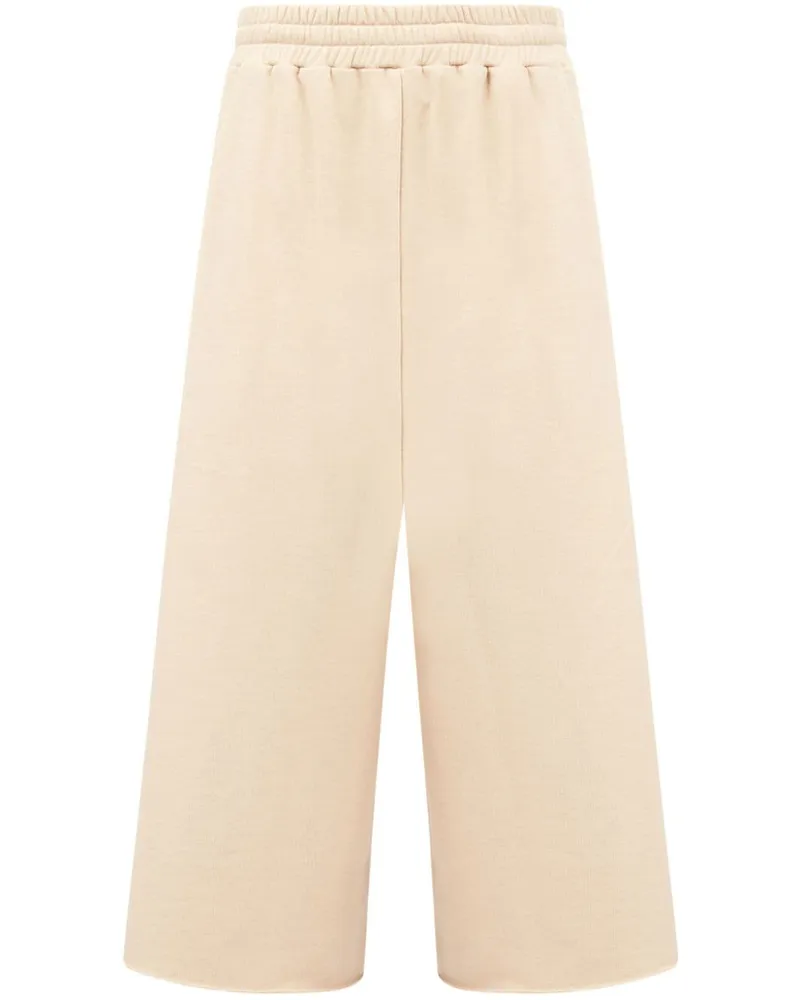 Maison Margiela Weite Cropped-Jogginghose Nude