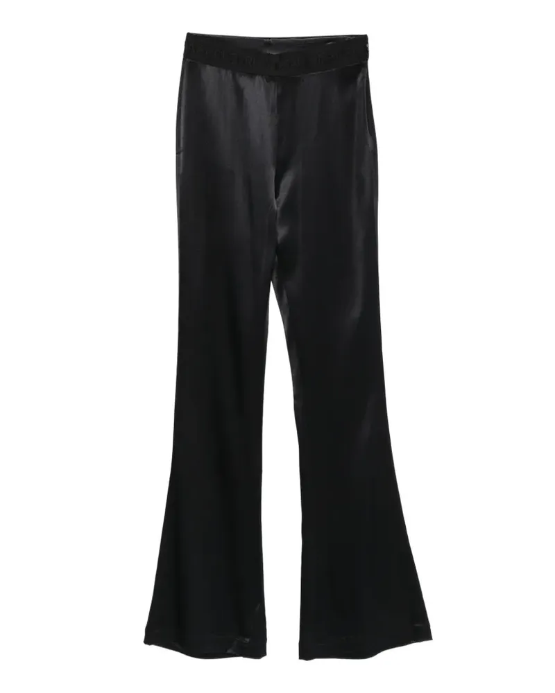 Versace Jeans logo-waistband trousers - Schwarz Schwarz