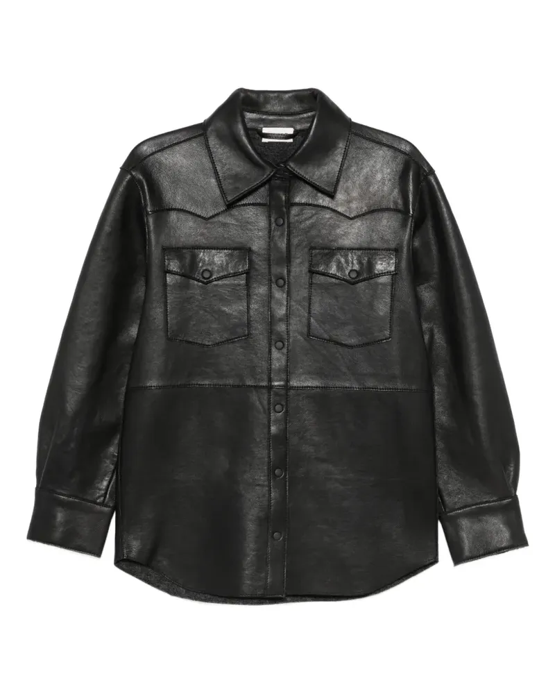 P.A.R.O.S.H. P.A.R.O H. Lederjacke im Western-Look - Schwarz Schwarz