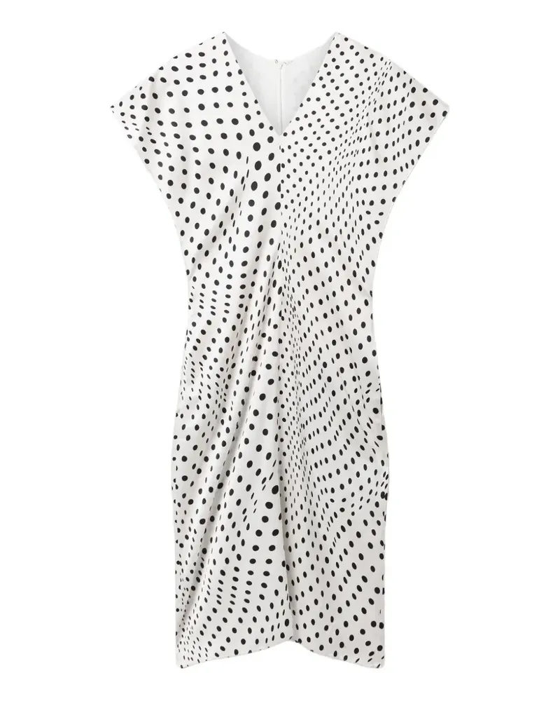 Stella McCartney polka-dot V-neck dress - Weiß Weiß