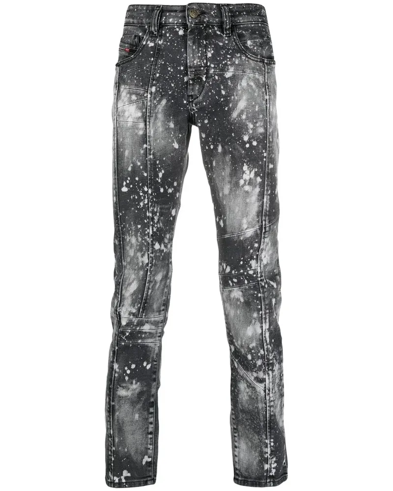 Diesel Skinny-Jeans im Distressed-Look - Schwarz Schwarz
