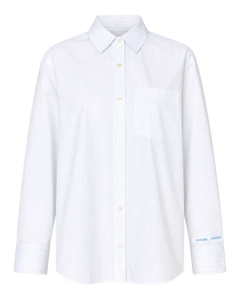 Samsøe & Samsøe pinstripe-pattern shirt - Weiß Weiß