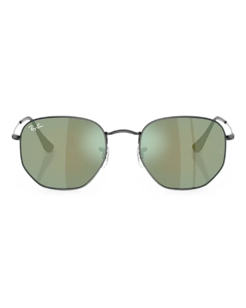 Ray Ban Sechseckige Sonnenbrille - Schwarz Schwarz