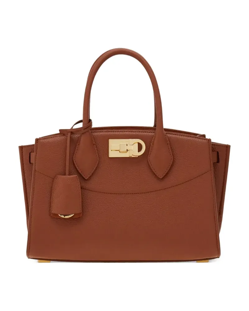 Ferragamo Mittelgroße Soft Studio Tasche - Braun Braun
