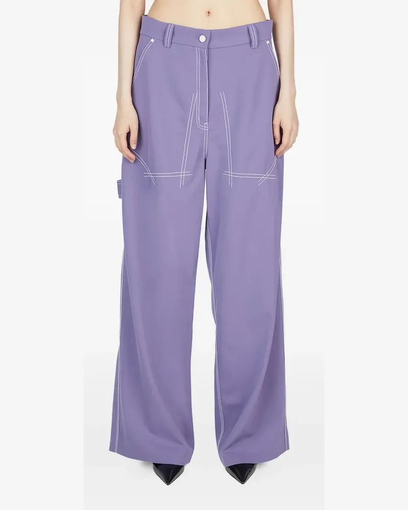 Stella McCartney Hose mit geradem Bein - Violett Violett