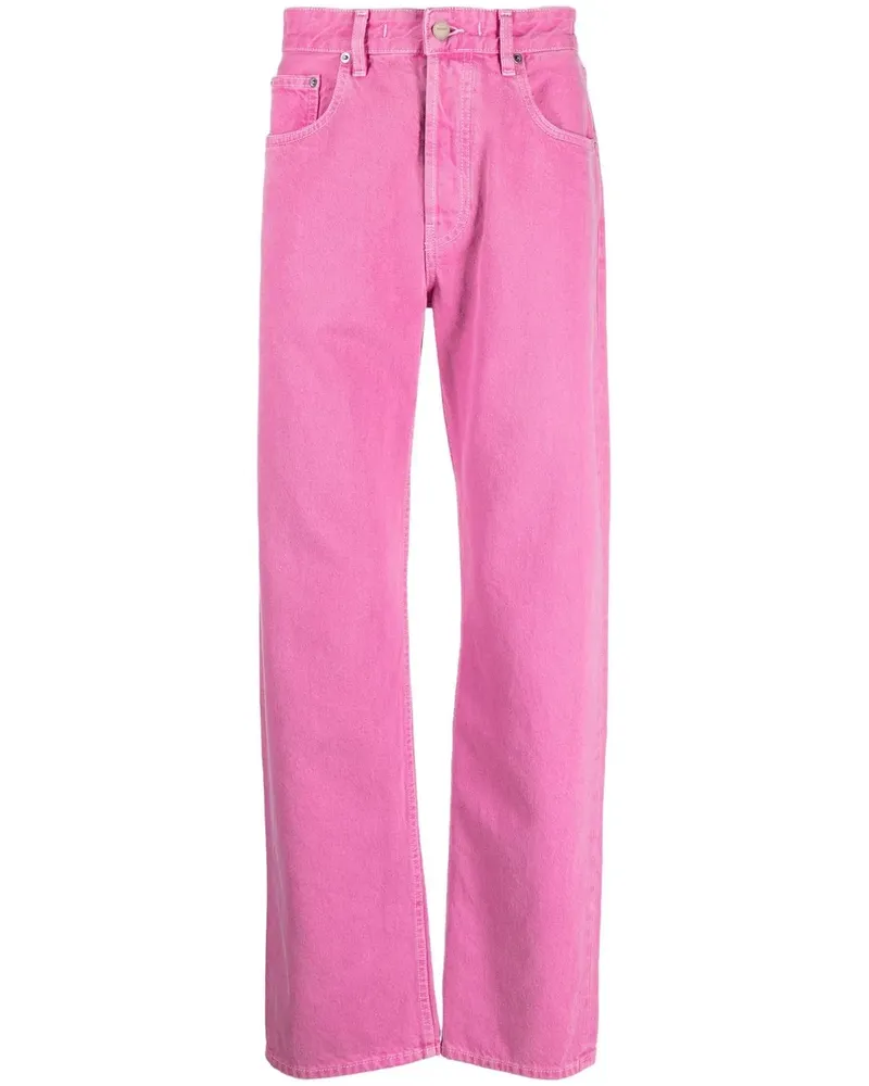 Jacquemus Straight-Leg-Jeans mit Logo-Patch - Rosa Rosa