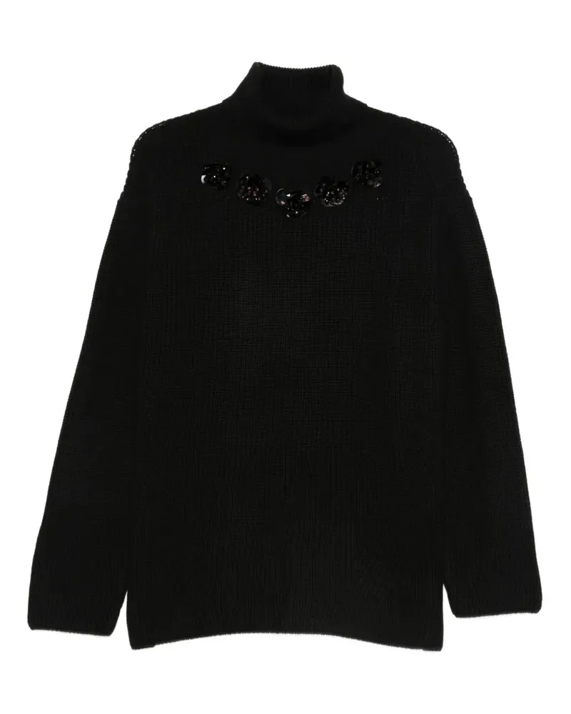 P.A.R.O.S.H. P.A.R.O H. high-neck sequin-embellished sweater - Schwarz Schwarz