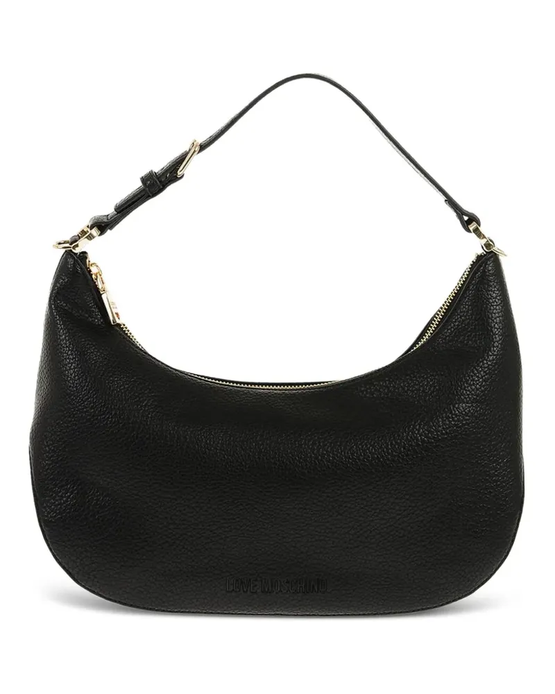 Moschino Handtasche mit Logo - Schwarz Schwarz