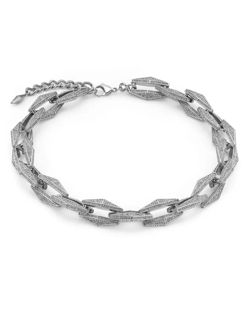Jimmy Choo Halskette mit Kristallen - Silber Silber