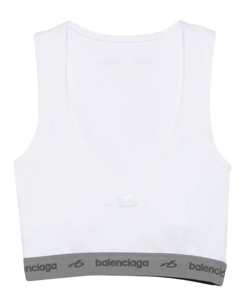 Balenciaga Sport-BH mit Logo-Print - Weiß Weiß