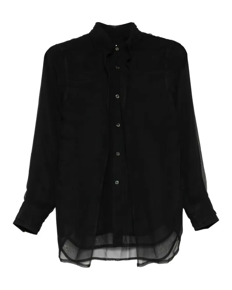 Comme des Garçons sheering-effect shirt - Schwarz Schwarz