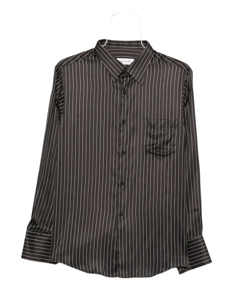 Ernest W. Baker striped pocket shirt - Schwarz Schwarz