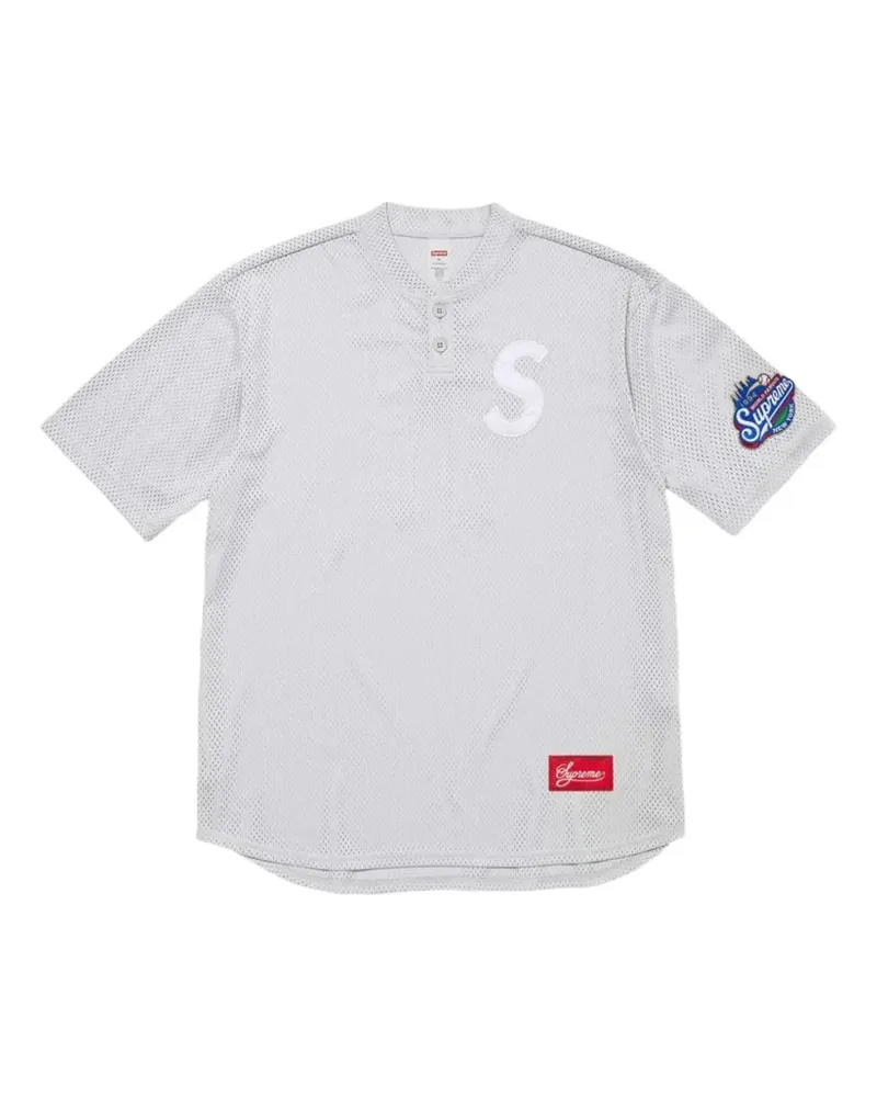 Supreme Being S Logo baseball henley T-shirt - Grau Grau
