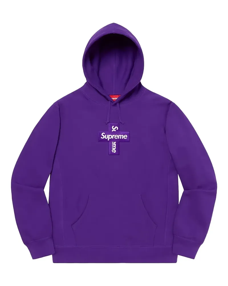Supreme Being cross-logo hoodie - Violett Violett