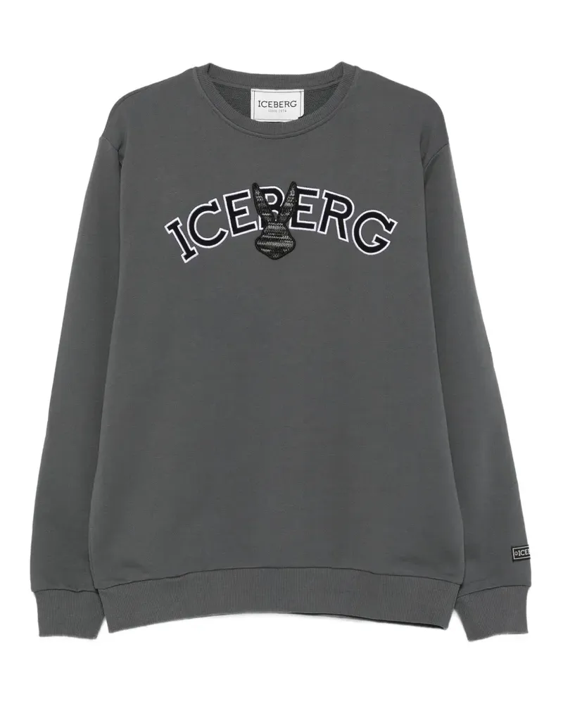 Iceberg Sweatshirt mit Logo-Stickerei - Grau Grau