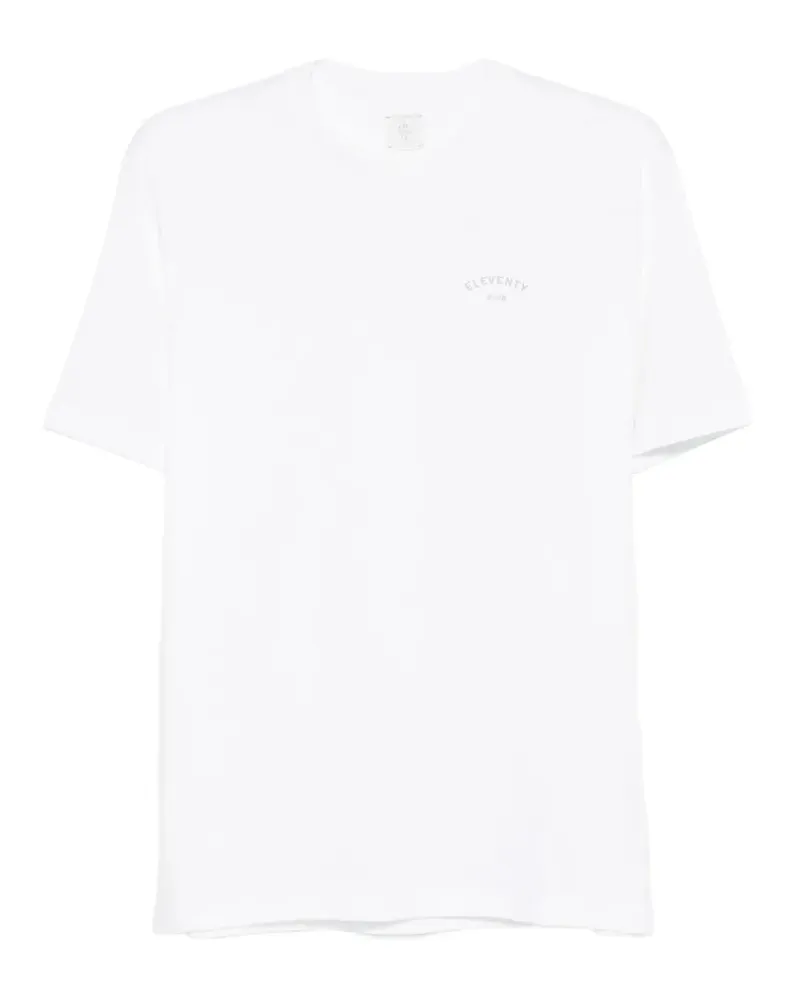 Eleventy T-Shirt mit Logo - Weiß Weiß