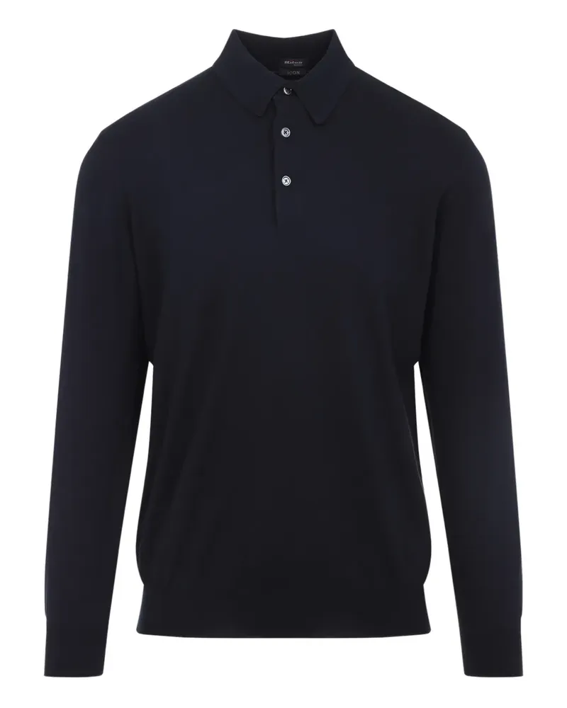 Kiton cotton polo shirt - Blau Blau