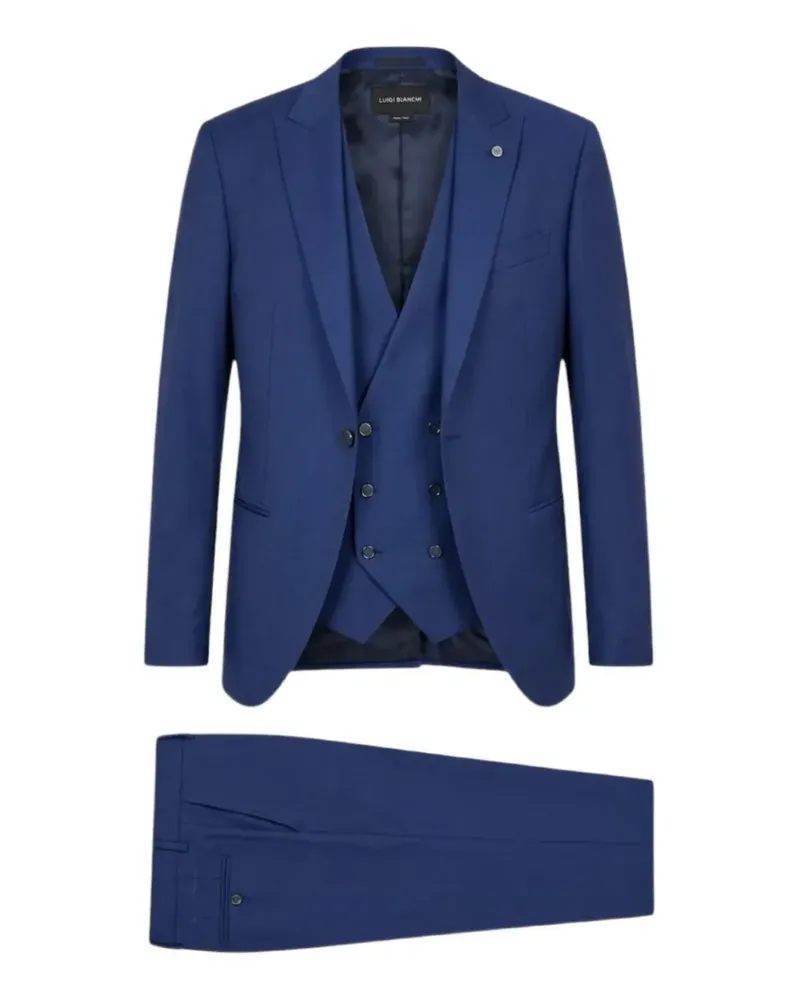 Luigi Bianchi Mantova three-piece suit - Blau Blau