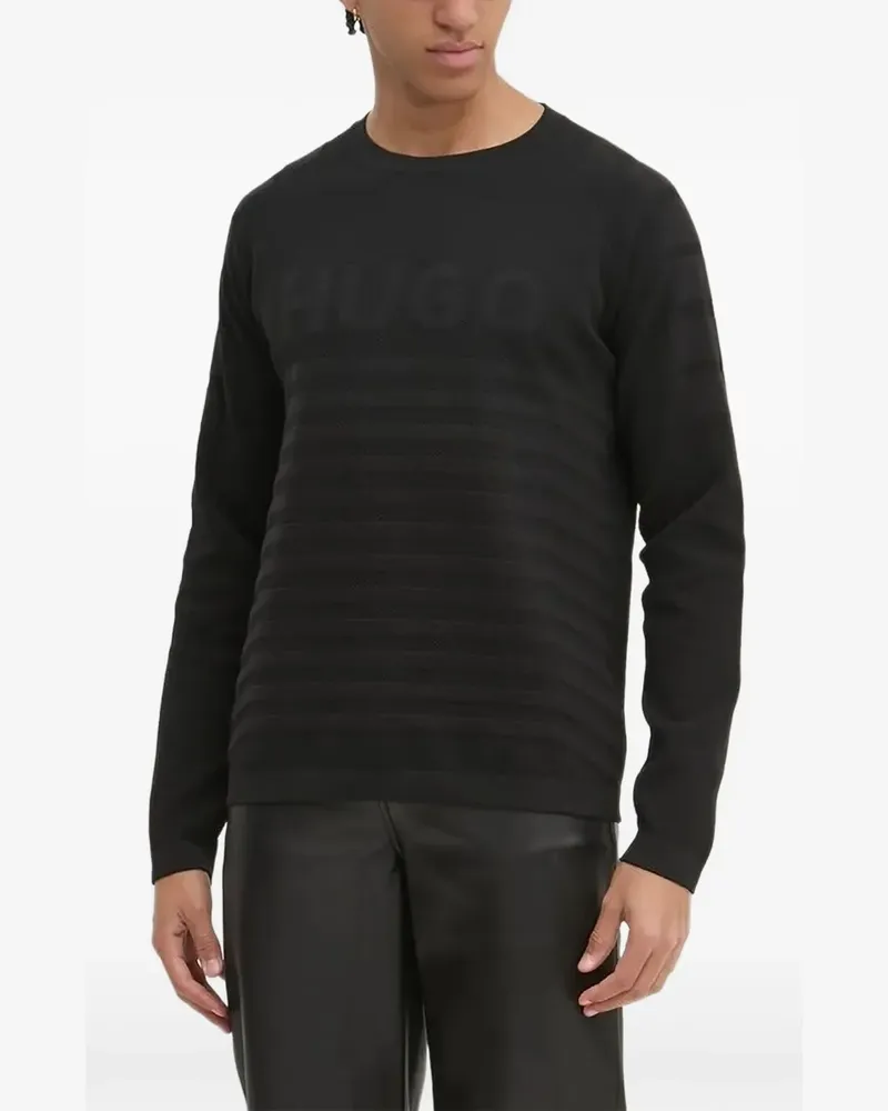 HUGO BOSS Pullover mit Logo-Detail - Schwarz Schwarz