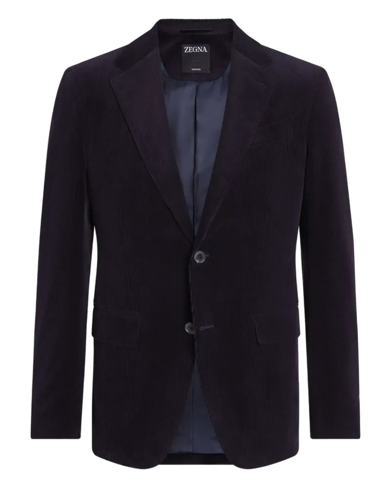 Ermenegildo Zegna Einreihiges Sakko aus Cord - Blau Blau