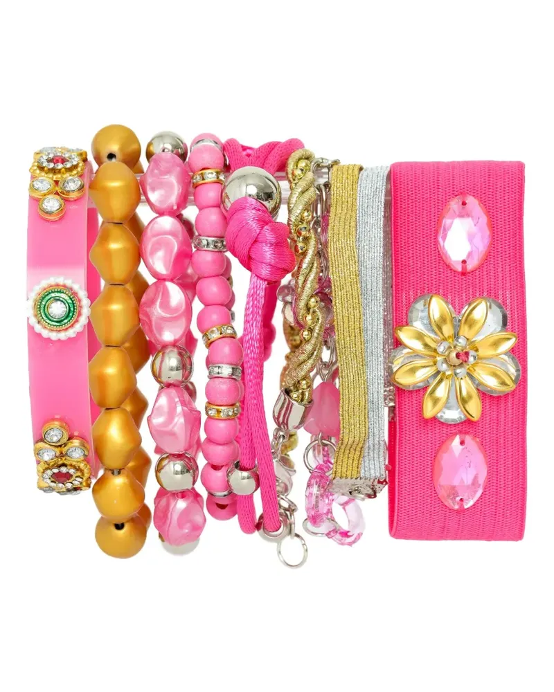 Amir Slama Armband-Set mit Perlen - Rosa Rosa